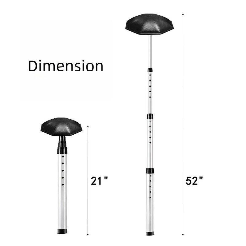 Golf Travel Support Manufacturer - Aluminum Hexagonal 21-52" Multi-Function Stick Bar