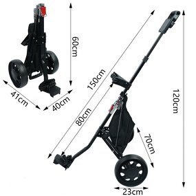Golf Trolley Manufacturer - Aluminium Ball Wheels Push Cart 60kg Load Any Terrain
