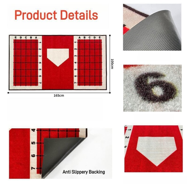 Batting Training Mat Manufacturer - Soft Clay Green Teaching Lines Indoor Outdoor