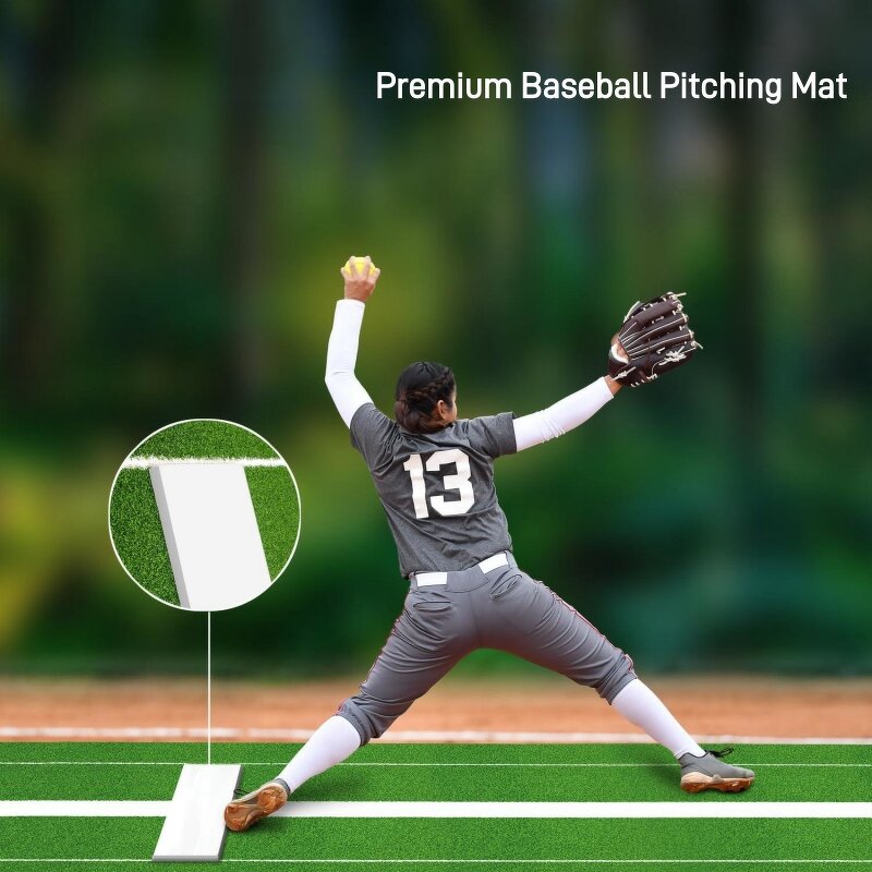 Pitching Mat Manufacturer - 10x3FT Soft Rubber Mound Indoor Outdoor Baseball Training