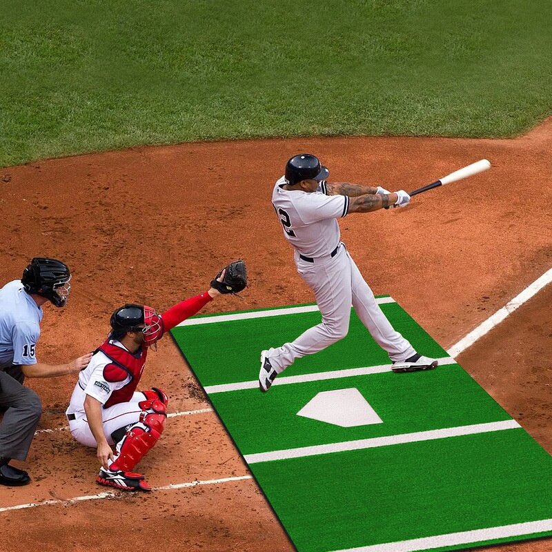 Baseball Batting Mat Manufacturer - 10x3.8ft Turf with Home Plate Softball Hitting