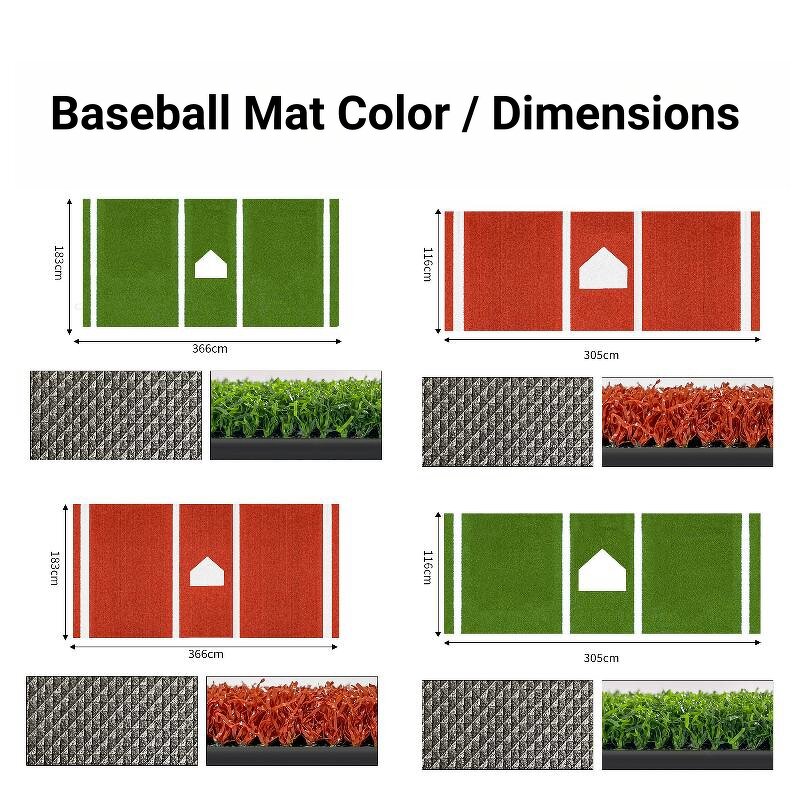 Baseball Batting Mat Manufacturer - 3.8*10ft 10mm Turf 5mm EVA Eco-Friendly Backyard