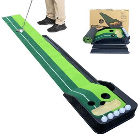 Mini Golf Putting Mat Manufacturer - Auto Ball Return Indoor Outdoor ABS Ambidextrous 50in+