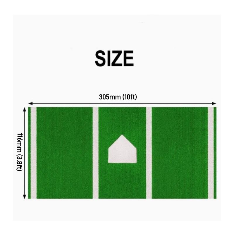 Baseball Batting Mat Manufacturer - 10x3.8ft Turf with Home Plate Softball Hitting