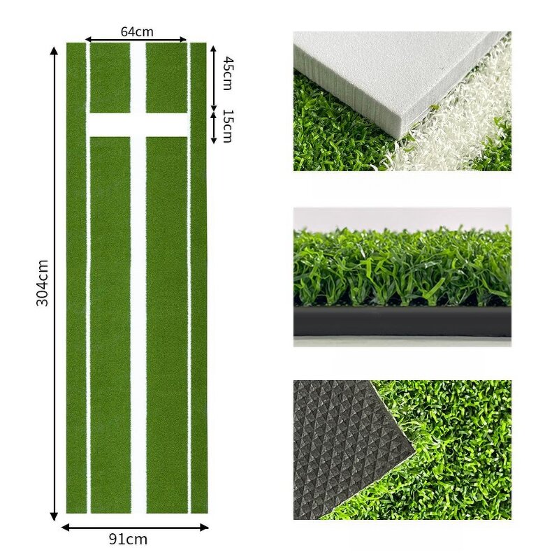 Pitching Rubber Manufacturer - 305x90mm Antifade Antislip PP/PE Indoor Outdoor Pad