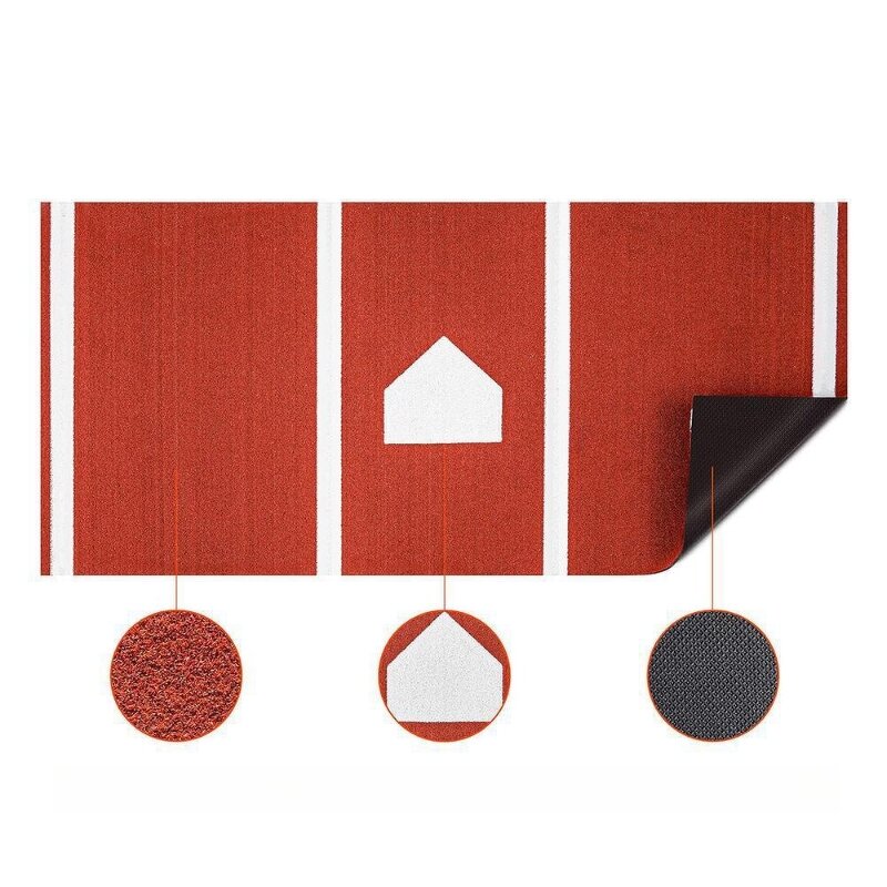 Baseball Batting Mat Manufacturer - 10x3.8ft Turf with Home Plate Softball Hitting