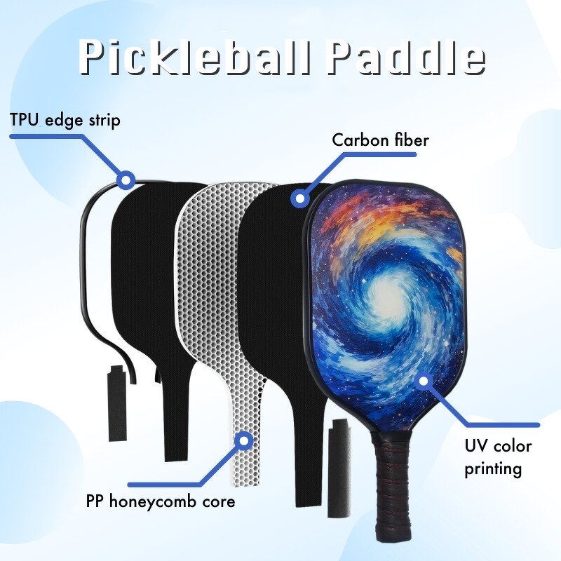 Pickleball Paddle Manufacturer - 2024 USAPA Fiberglass PP Core 8.47oz 10-13-16mm Custom Edge