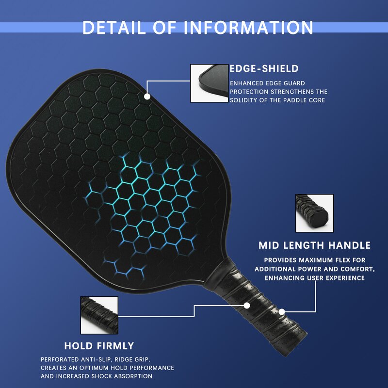 Pickleball Paddle Manufacturer - Custom Fiberglass Outdoor Training Sports Racket Hot-Selling