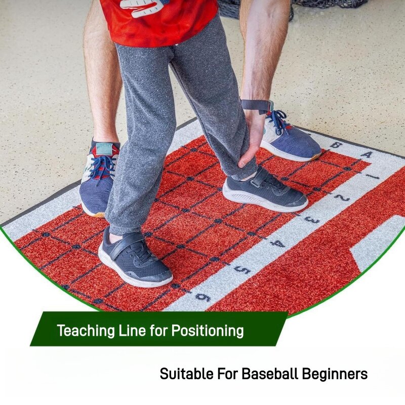 Youth Batting Mat Manufacturer - Instructional Setup Stances Stride Swing Training