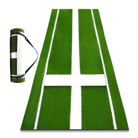 Softball Hitting Mat Manufacturer - 305*90cm PE Turf 5/8/10mm Rubber Backing Heavy Duty