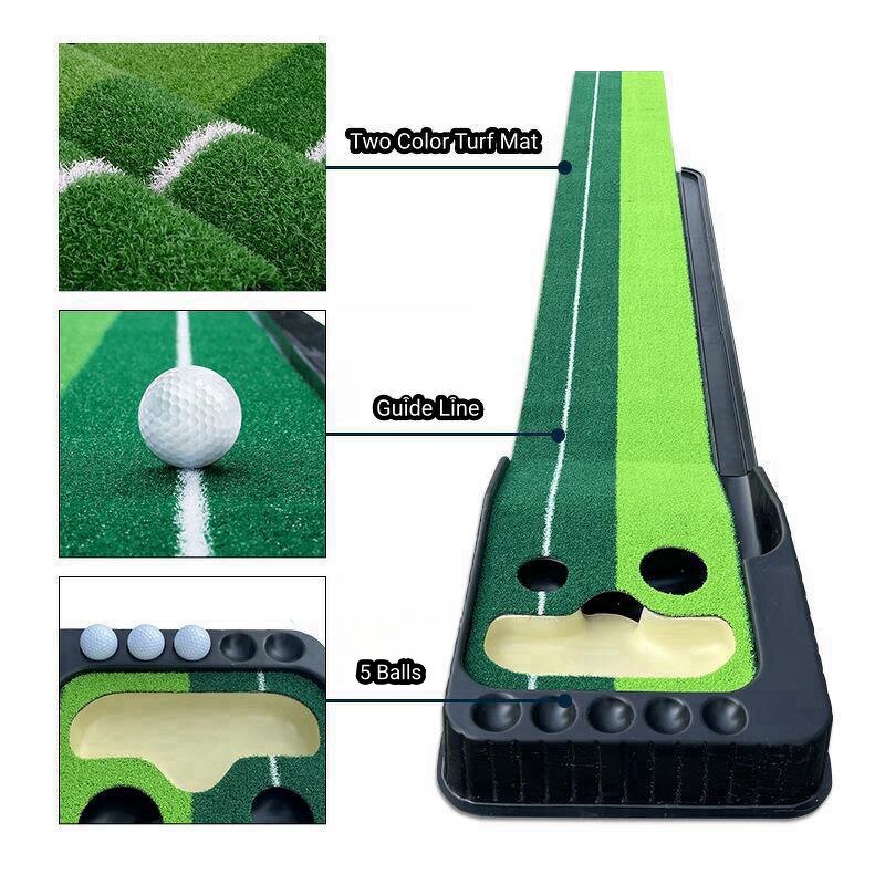 Mini Golf Putting Mat Manufacturer - Auto Ball Return Indoor Outdoor ABS Ambidextrous 50in+
