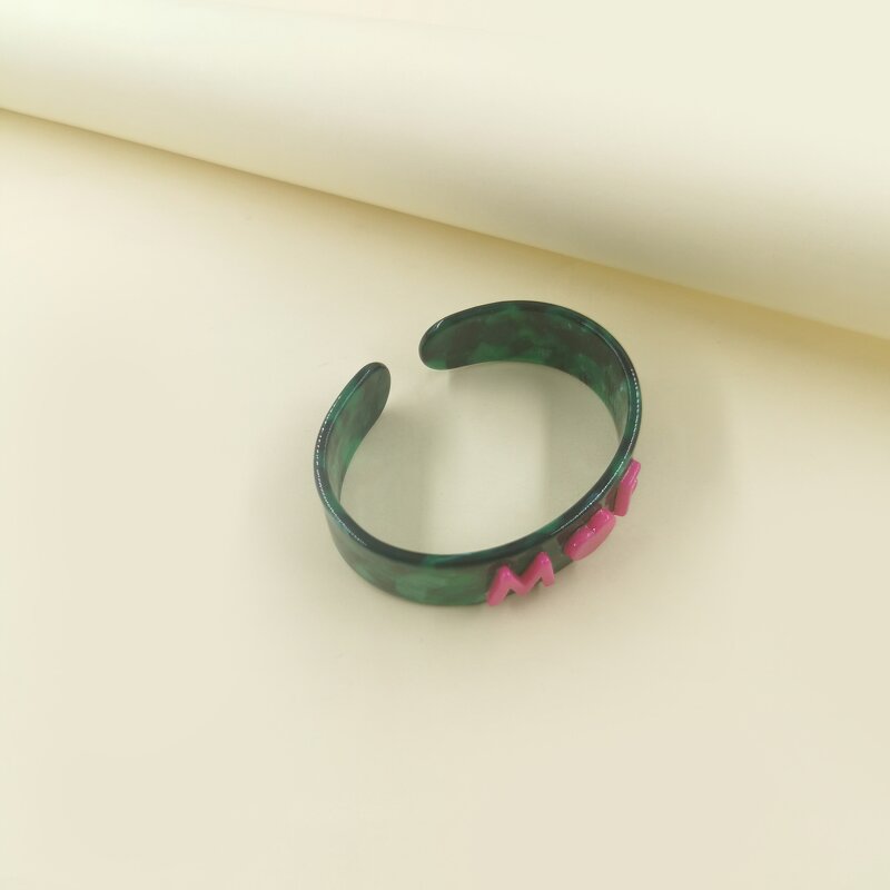 Bangle Manufacturer - European-American Custom Letter Acetate Open Fashion Women Jewelry