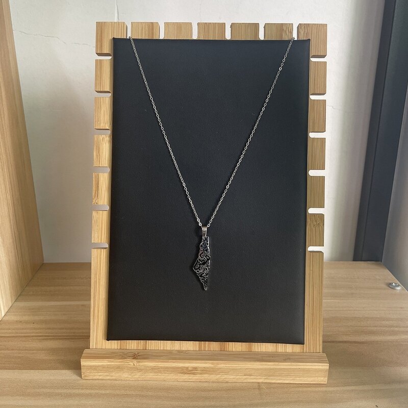 Pendant Necklace Manufacturer - Ethnic Flag Map Stainless Steel Unisex Women Men Gift Jewelry