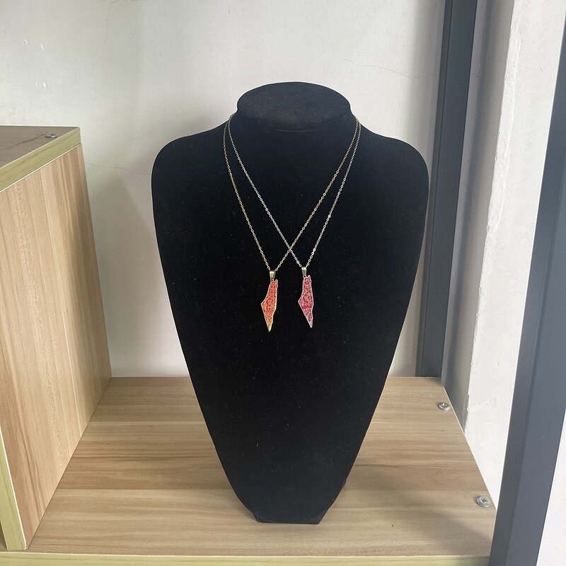 Pendant Necklace Manufacturer - Ethnic Flag Map Stainless Steel Unisex Women Men Gift Jewelry