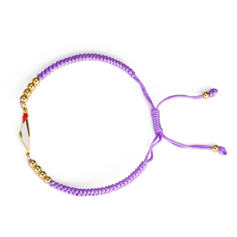 Bracelet Manufacturer - Adjustable Waterproof Gold Plated Palestine Map Stainless Steel Free Chain