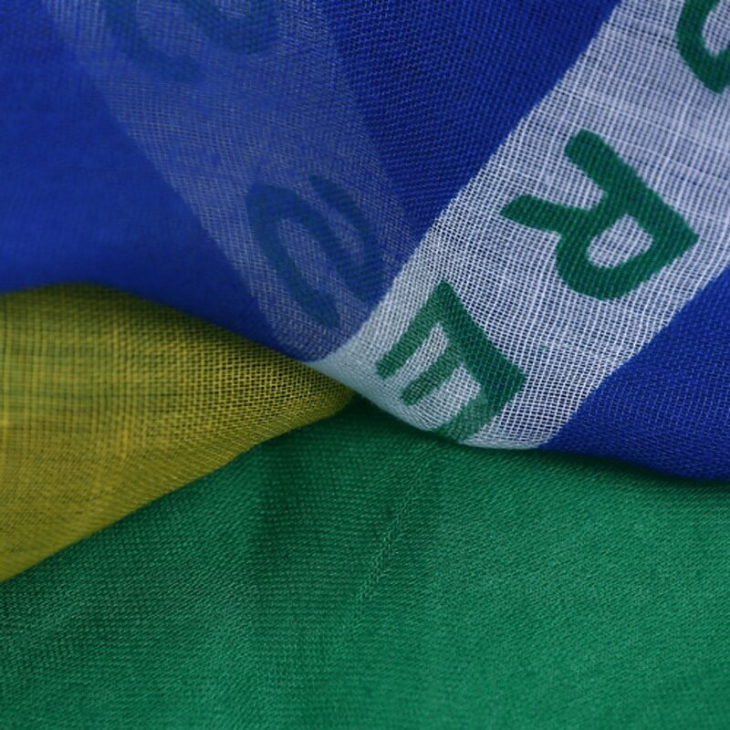 Voile Scarf Manufacturer - Ladies Long Brazilian Flag Print Polyester Autumn Season New Arrival