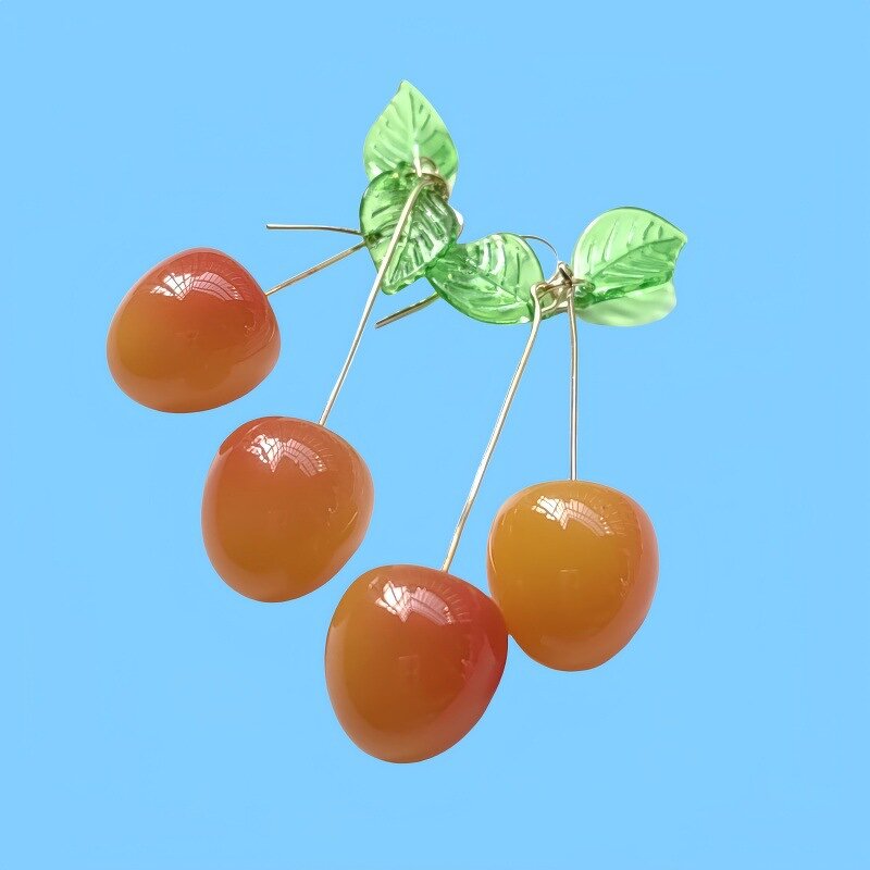 Dangle Earrings Manufacturer - Cartoon Fruit Cherry Acrylic Resin Korean Cute Student Style Wholesale