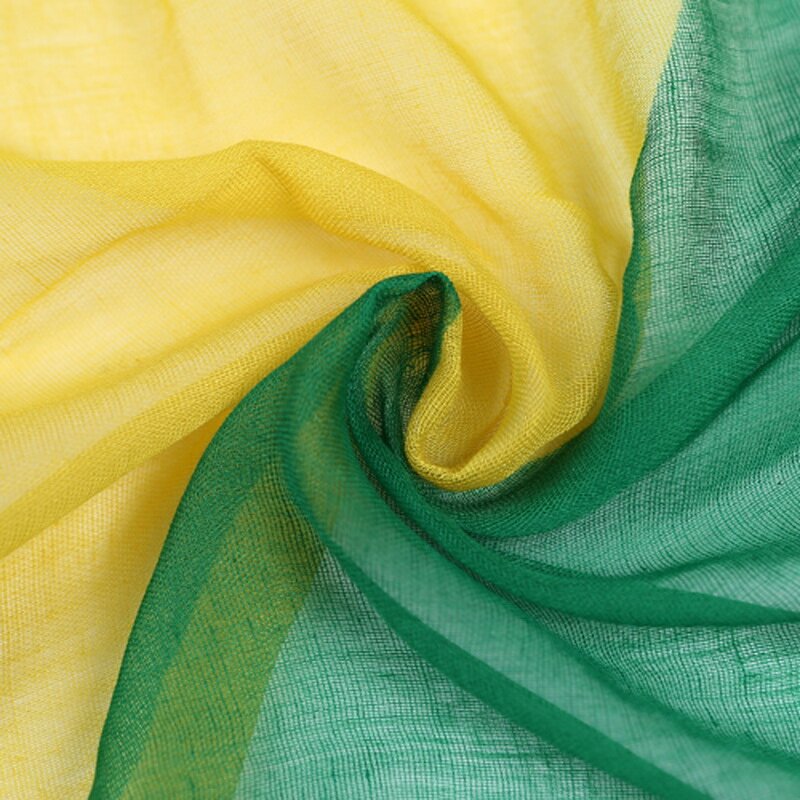 Voile Scarf Manufacturer - Ladies Long Brazilian Flag Print Polyester Autumn Season New Arrival
