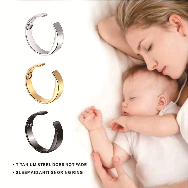 Ring Manufacturer - Unisex Anti-Snoring Acupressure 18K Gold Plated Alloy Customizable Bezel Setting
