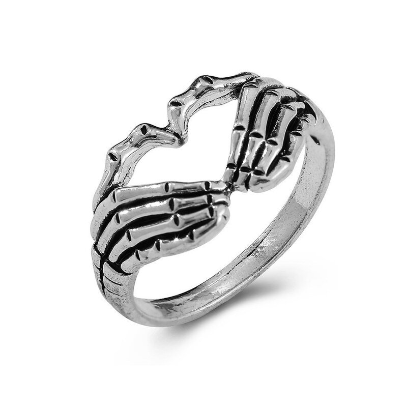 Couple Ring Manufacturer - Heart-Shaped Opening Alloy Simple Versatile European-American Engagement Love