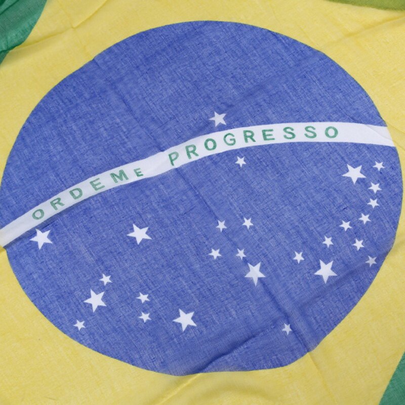 Voile Scarf Manufacturer - Ladies Long Brazilian Flag Print Polyester Autumn Season New Arrival