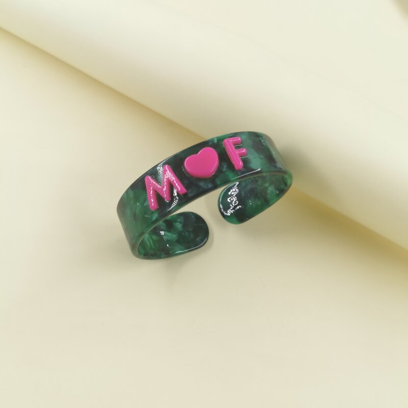 Bangle Manufacturer - European-American Custom Letter Acetate Open Fashion Women Jewelry