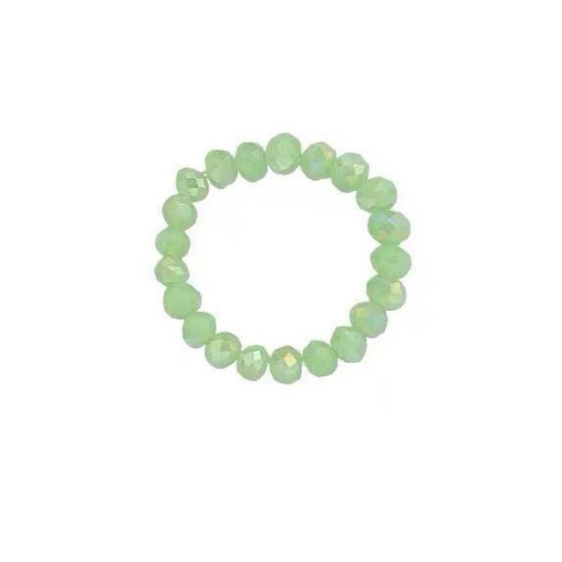 Finger Ring Manufacturer - Fashion INS Korean Flower Crystal Bead Elastic Summer Girls Jewelry