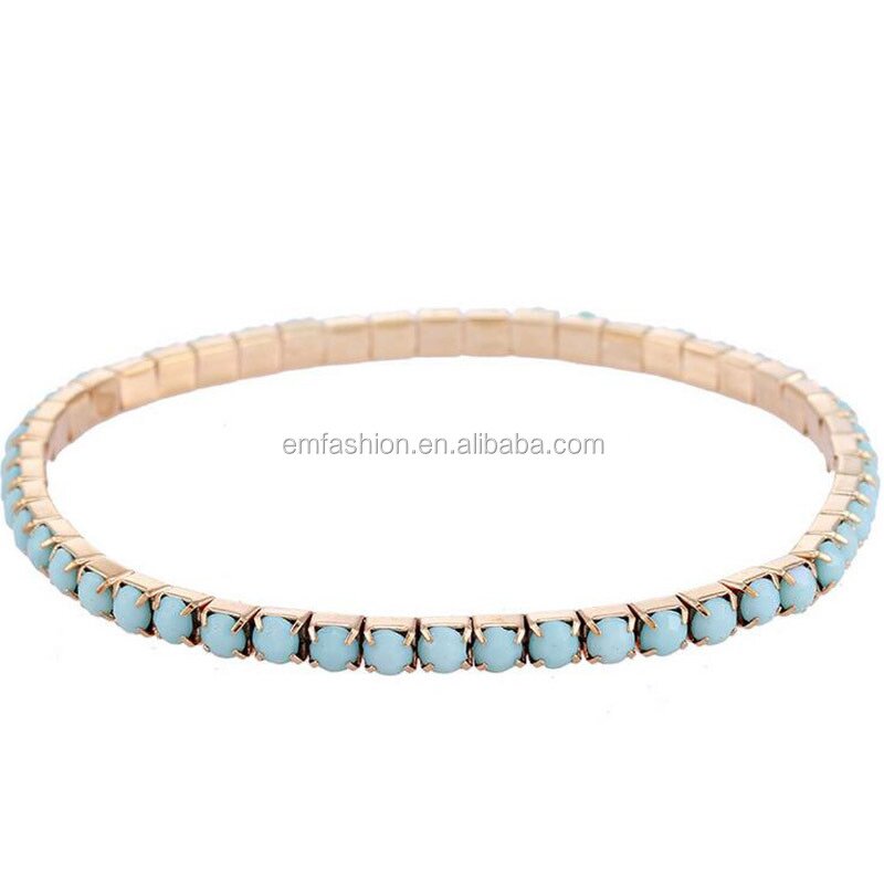 Watch Set Manufacturer - Fashion Luxury Ladies Gemstone Leather Band Bracelet Watch New Arrival