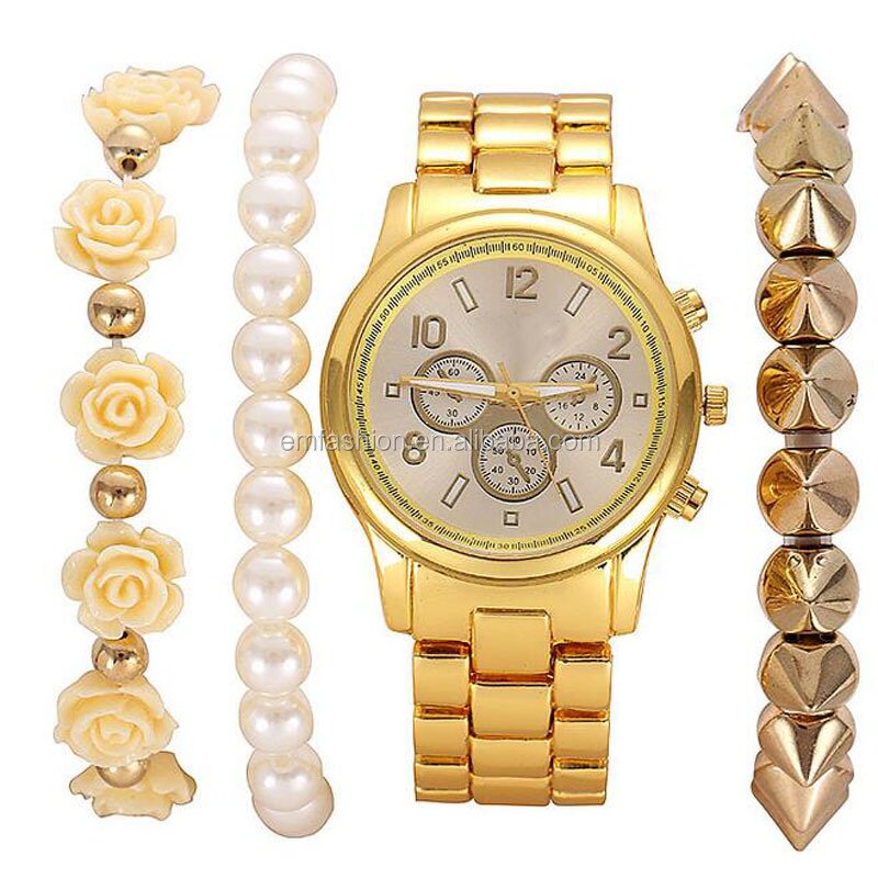 Bracelet Watch Manufacturer - Ladies Gold Alloy Case 38mm Dial 20mm Band Fashion Fancy New Arrival