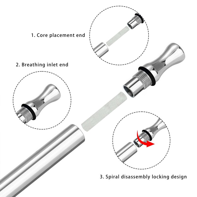 Cigarette Inhaler Manufacturer - Wood Stainless Steel Herbal Quit Smoking Citrus Anger Relief
