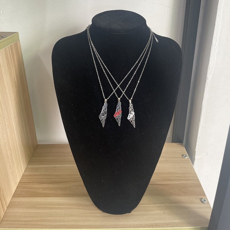 Pendant Necklace Manufacturer - Ethnic Flag Map Stainless Steel Unisex Women Men Gift Jewelry