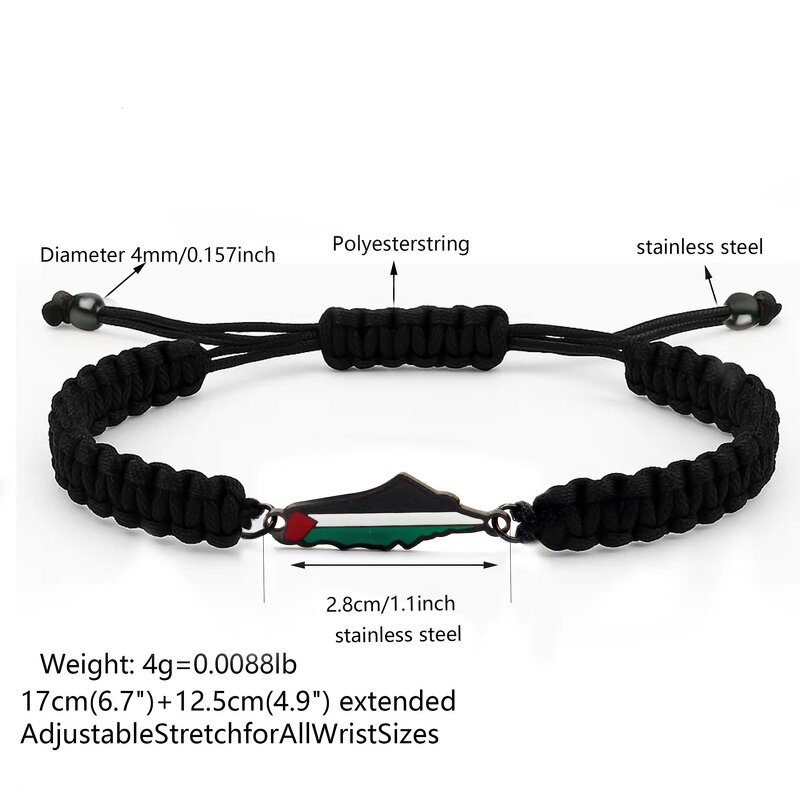 Link Bracelet Manufacturer - Gold Silver Map Flag Stainless Steel Zinc Alloy Fashionable Business Adjustable