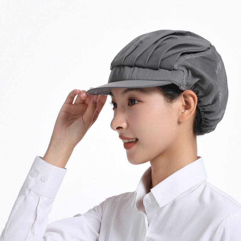 Baking Dust Cap Manufacturer - Factory Workshop Breathable Hygienic Food Casual Catering Kitchen Chef for Waiter
