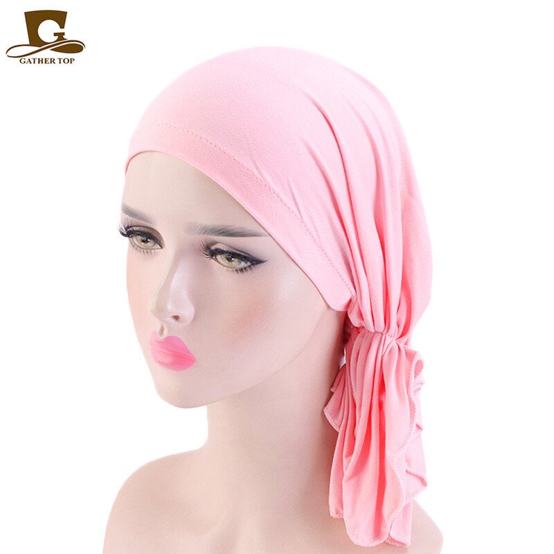 Headwrap Manufacturer - Hot Selling Skin Friendly Fabric Girl Scarf Turban Fashion Modal Women Pre Collared