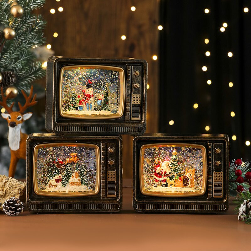 Night Light Manufacturer - New Year Christmas Music Snow Water TV Decoration Music Box Holiday Gift