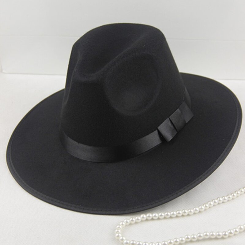 Panama Hat Manufacturer - New Modern Style Wide Brim British Wool Felt Fedora Jazz Fedora Unisex Formal