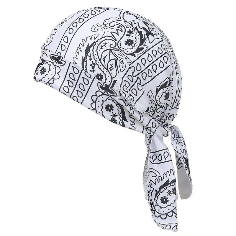 Durag Manufacturer - Unisex Silky Satin Custom Paisley Print Long Tail Headwrap Hip Hop Wave Cap