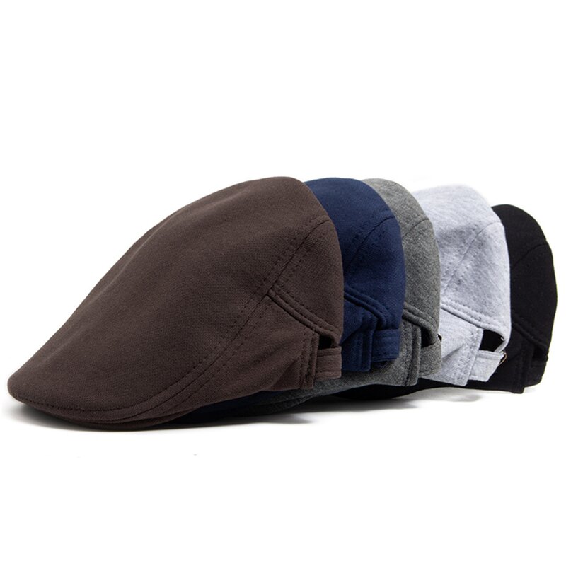 Newsboy Cap Manufacturer - Spring Autumn Men's British Retro Minimalist Light Panel Beret Women's Cotton Knit