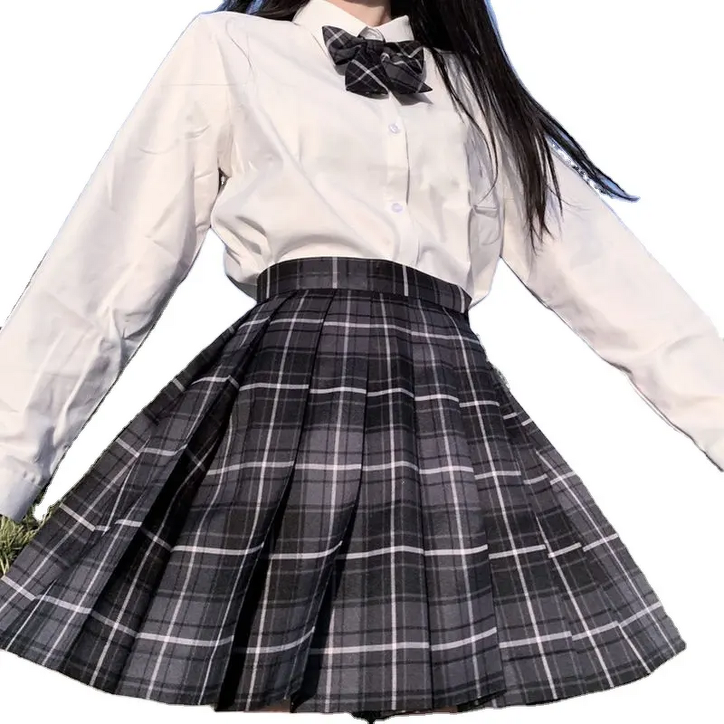 Pleated Skirt Manufacturer - High Waist Summer Korean Gothic Sexy Cute Mini Plaid Women JK Uniform Students Clothes