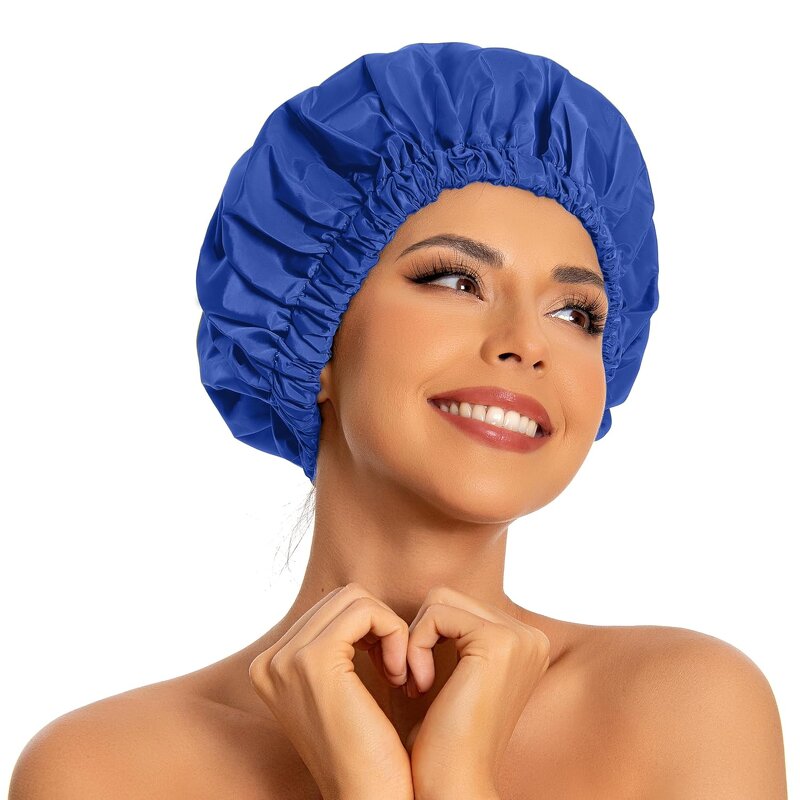 Sleep Bonnets Manufacturer - New Waterproof Bath Use Hair Cover Satin Salon Make up Beauty Shower Sleeping Caps