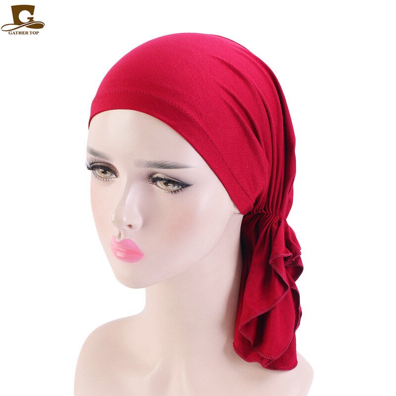 Headwrap Manufacturer - Hot Selling Skin Friendly Fabric Girl Scarf Turban Fashion Modal Women Pre Collared