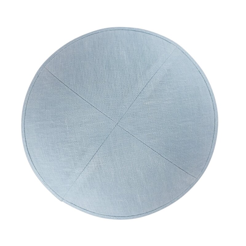 Kippot Manufacturer - Navy Blue Thick Satin Jewish with Free Clip for Religious Events