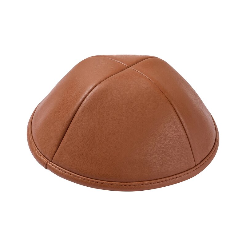 Kippah Manufacturer - Custom Solid Color Suede Leather Four Panel for Daily Use