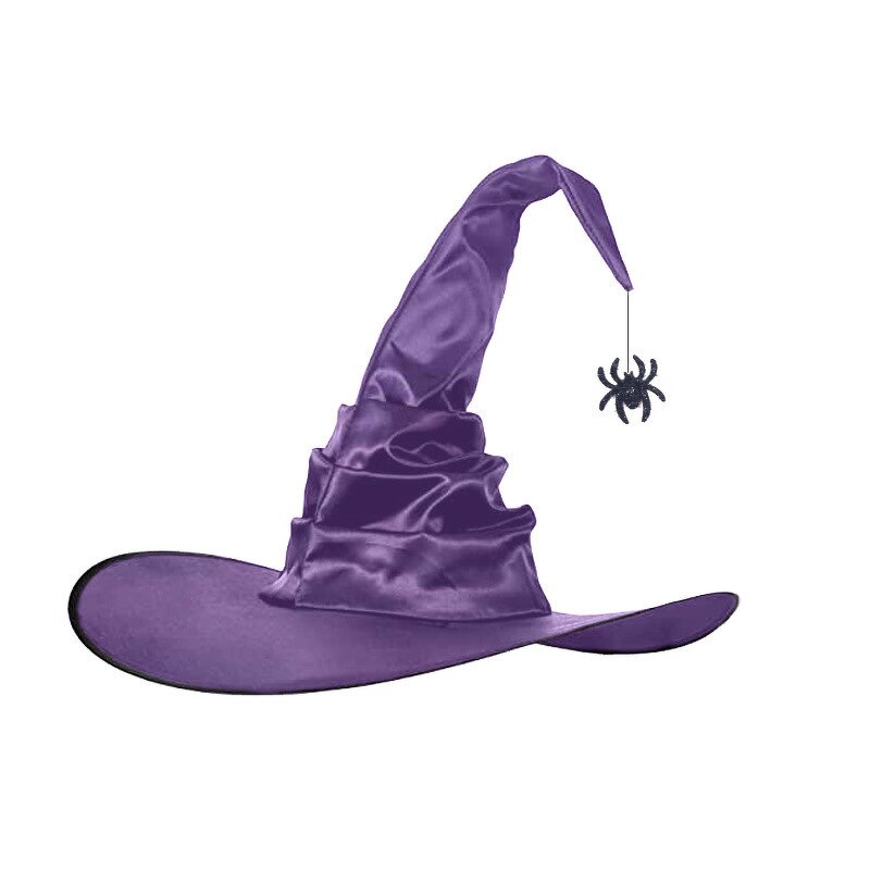 Witch Hat Manufacturer - Halloween Folding Wizard for Women Casual Sports Spider Striped Maskerade Party
