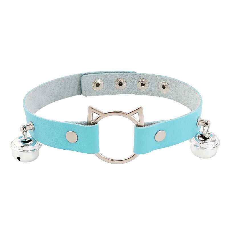 Goth Jewelry Manufacturer - Harajuku Women Gothic Leather Necklace Punk Sexy Choker Rivet Collar Bondage