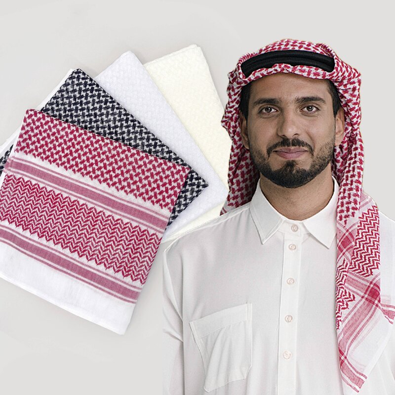 Shemagh Manufacturer - Adult Saudi Palestinian Red Arab Premium Wrap Muslim Men's Headscarf Scarf