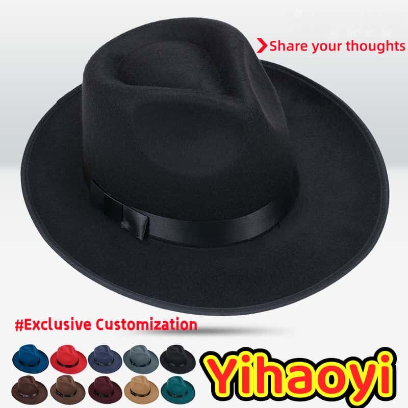 Panama Hat Manufacturer - New Modern Style Wide Brim British Wool Felt Fedora Jazz Fedora Unisex Formal