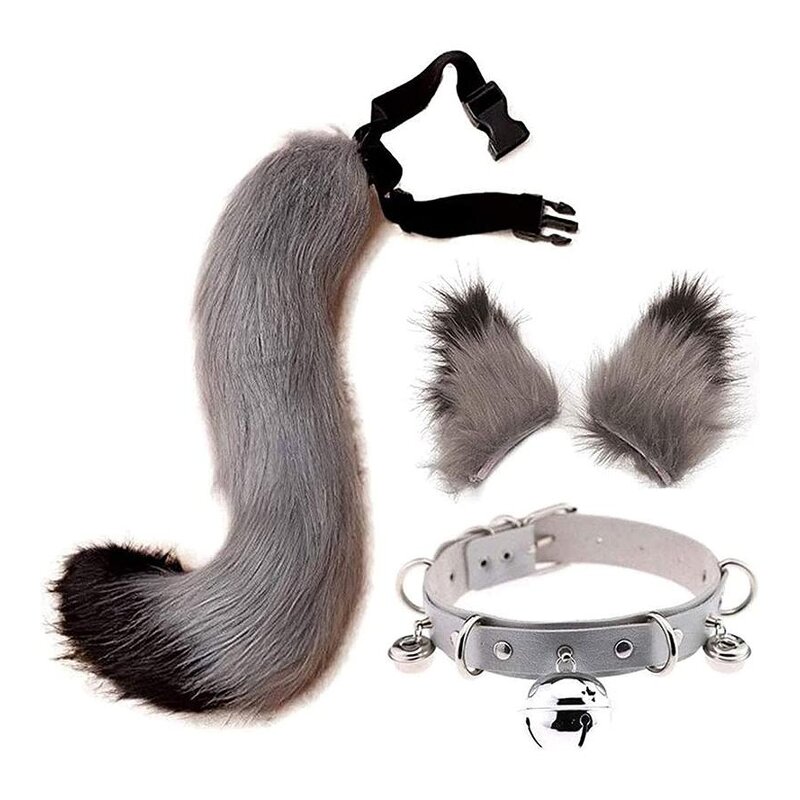 Cosplay Set Manufacturer - Wholesale New Design Faux Fur Cat Fox Ears Headband Tail for Anime Events