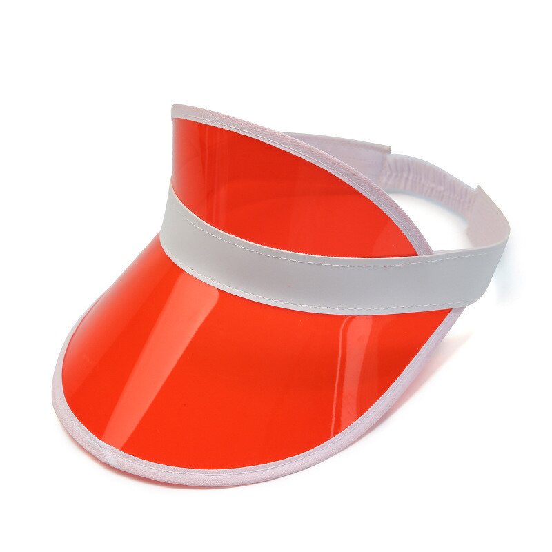Sun Visor Hat Manufacturer - High Quality Eco Friendly PVC Clear Transparent UV Protection Custom Heat Transfer Logo