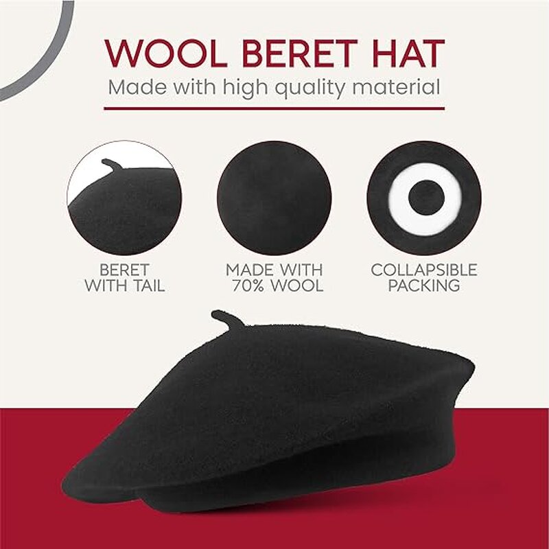 Beret Manufacturer - Factory Wholesale Custom High Quality Low Price Wool Solid Color Plain Unisex